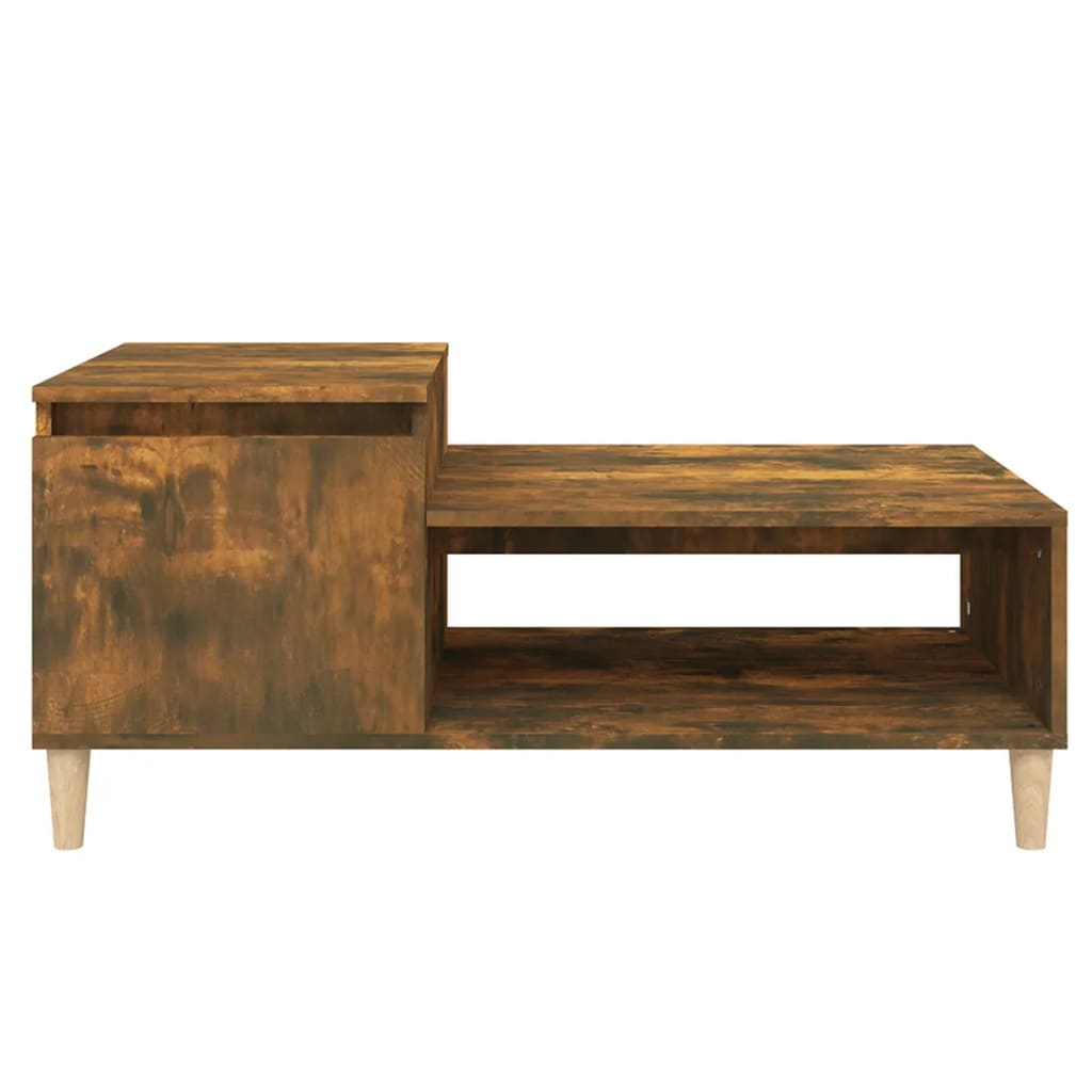 Coffee Table Smoked Oak 100x50x45 cm Engineered Wood