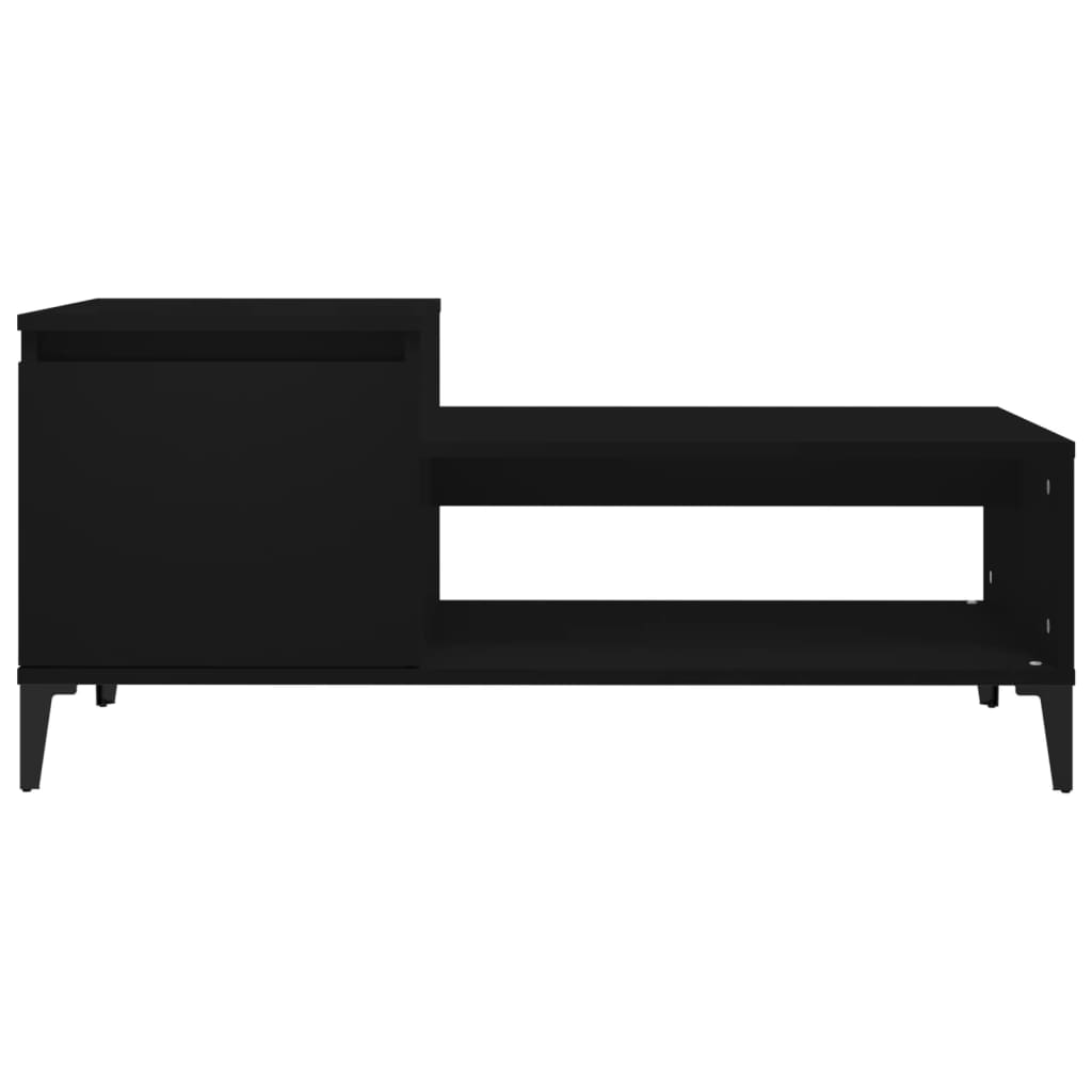 Coffee Table Black 100x50x45 cm Engineered Wood