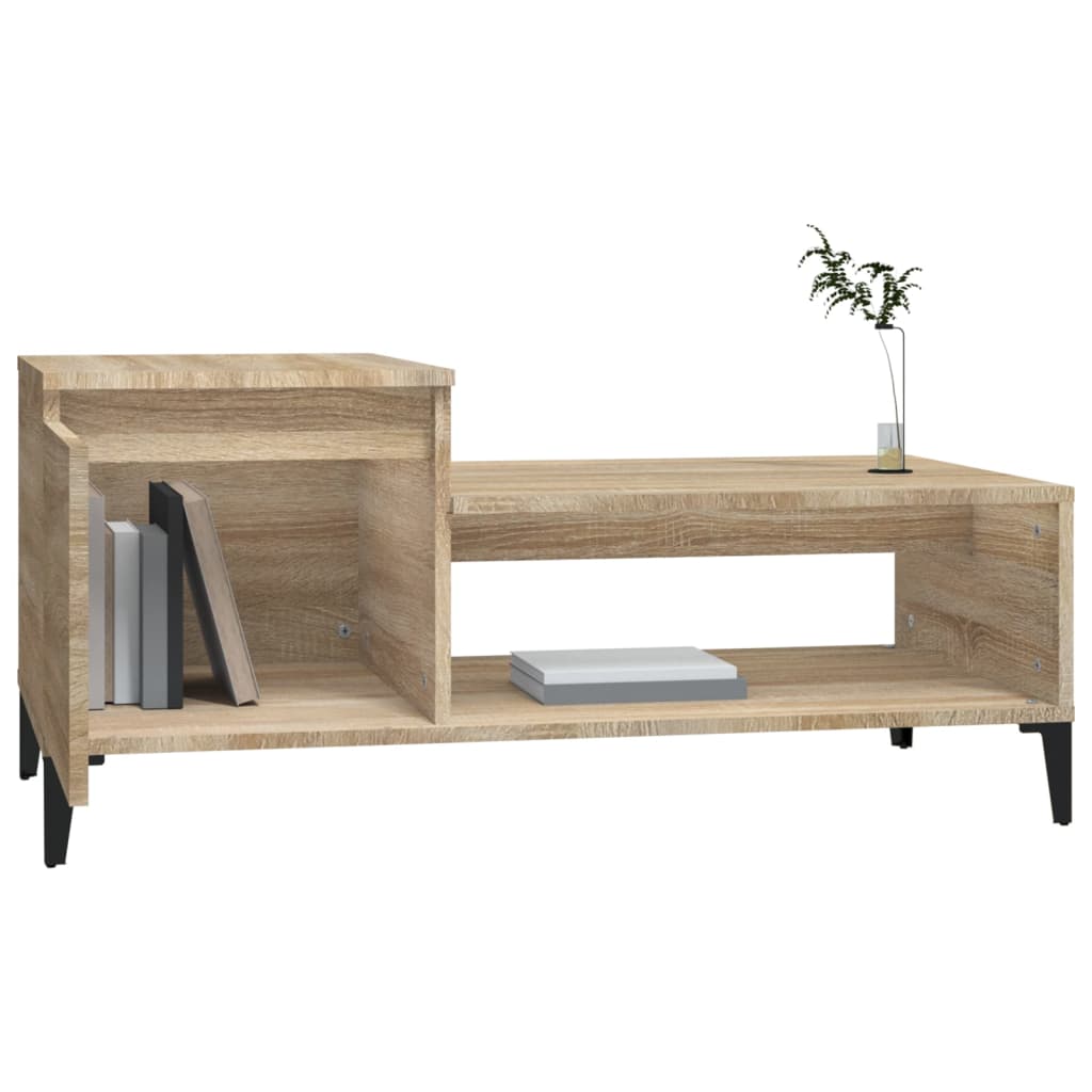 Coffee Table Sonoma Oak 100x50x45 cm Engineered Wood