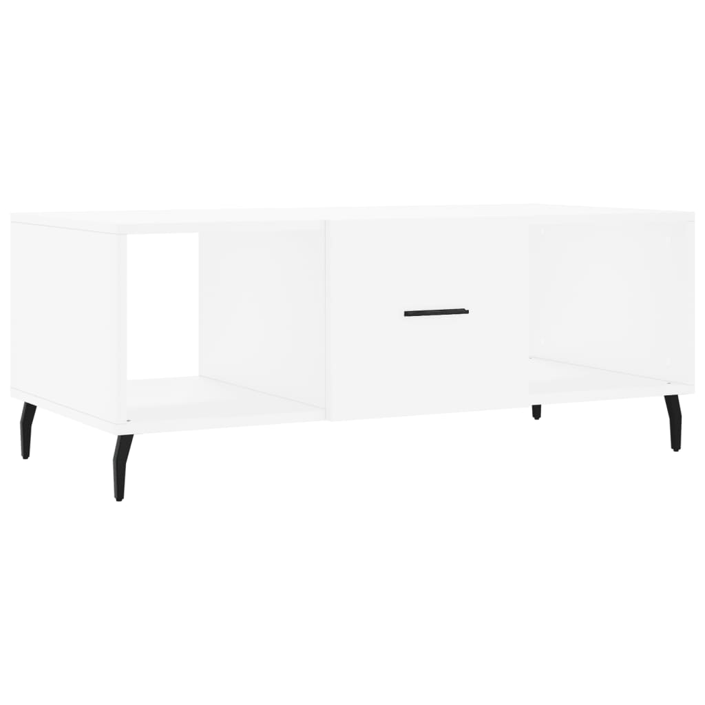 Coffee Table White 102x50x40 cm Engineered Wood