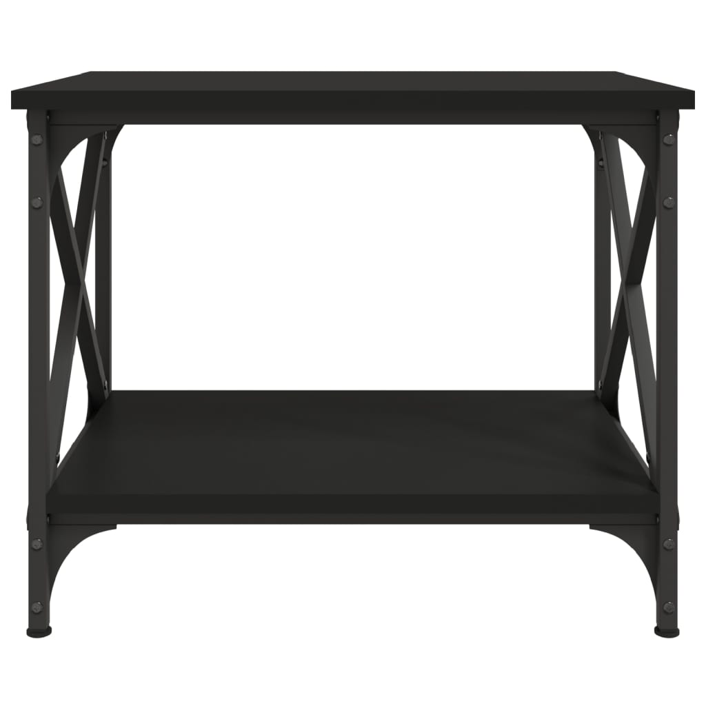 Side Table Black 55x38x45 cm Engineered Wood