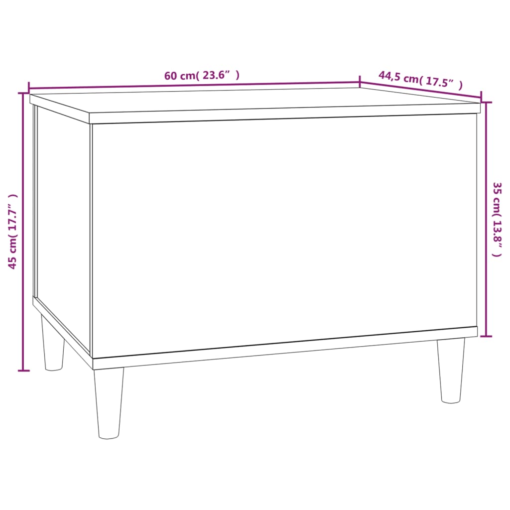 Coffee Table Grey Sonoma 60x44.5x45 cm Engineered Wood