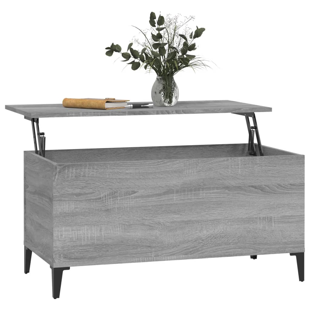 Coffee Table Grey Sonoma 90x44.5x45 cm Engineered Wood