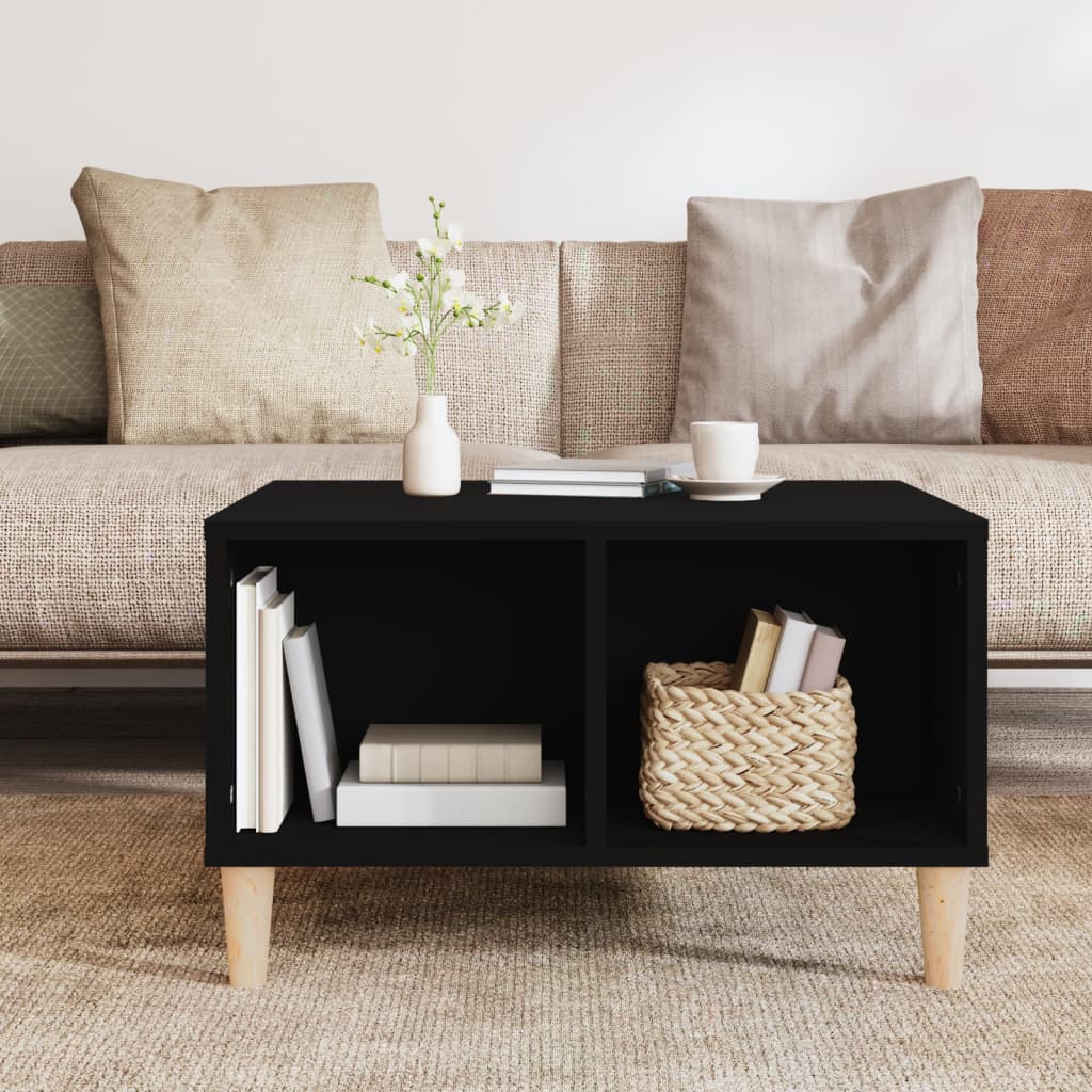 Coffee Table Black 60x50x36.5 cm Engineered Wood