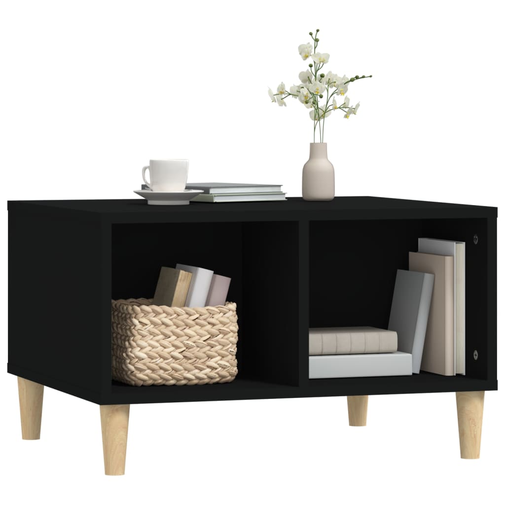 Coffee Table Black 60x50x36.5 cm Engineered Wood