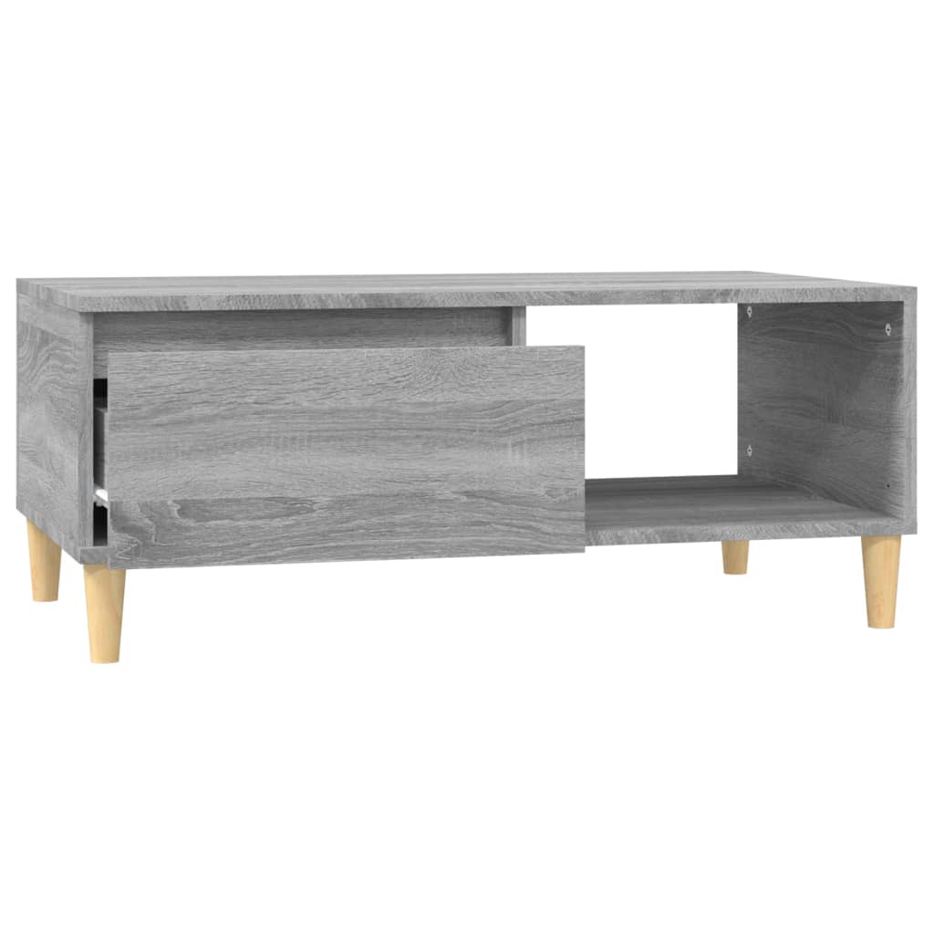 Coffee Table Grey Sonoma 90x50x36.5 cm Engineered Wood