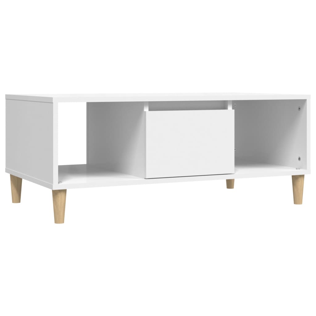 Coffee Table White 90x50x36,5 cm Engineered Wood