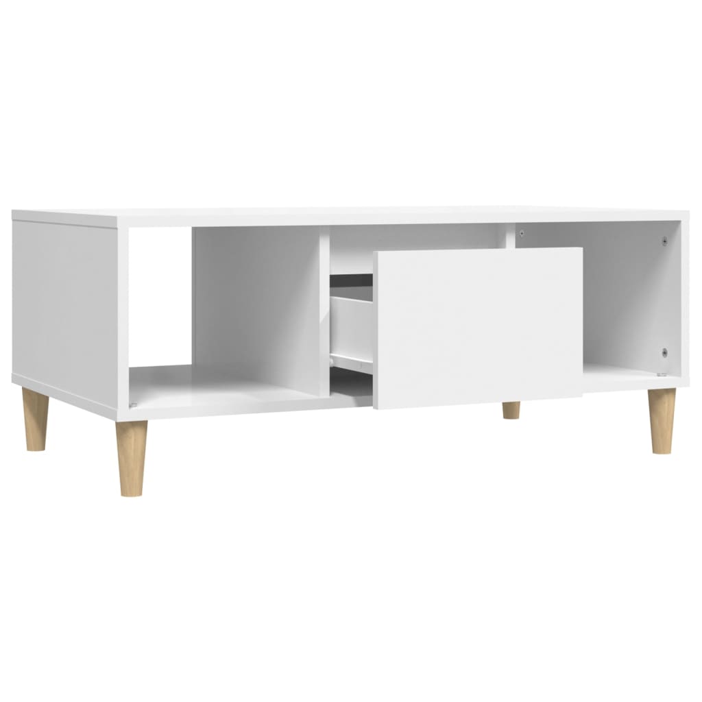 Coffee Table White 90x50x36,5 cm Engineered Wood