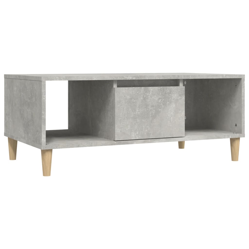 Coffee Table Concrete Grey 90x50x36,5 cm Engineered Wood