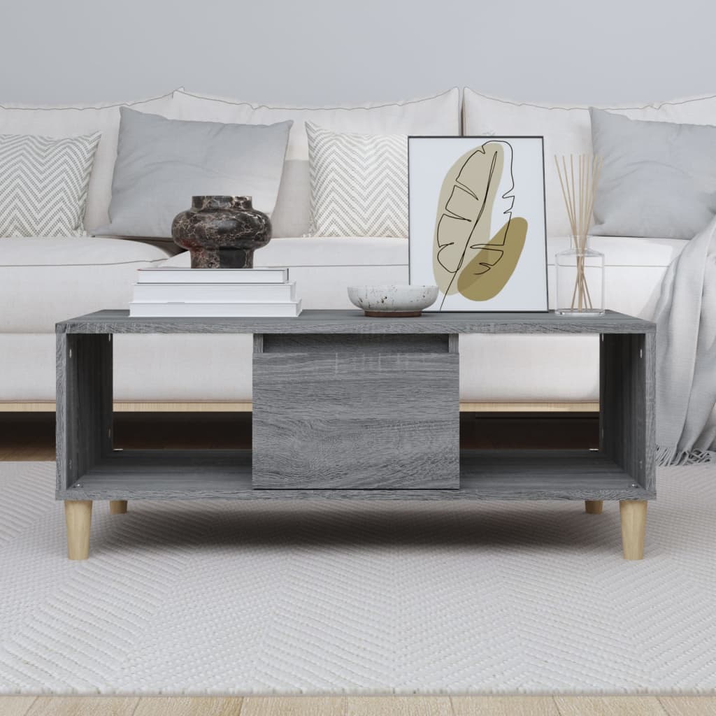 Coffee Table Grey Sonoma 90x50x36,5 cm Engineered Wood