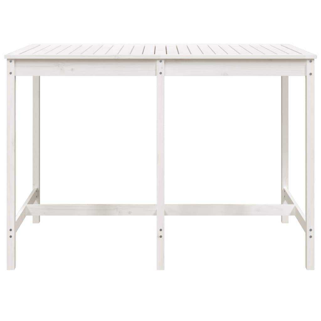 Garden Table White 159.5x82.5x110 cm Solid Wood Pine