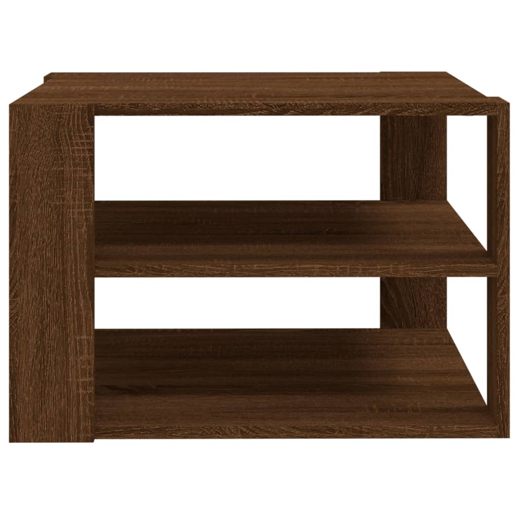 Coffee Table Brown Oak 60x60x40 cm Engineered Wood