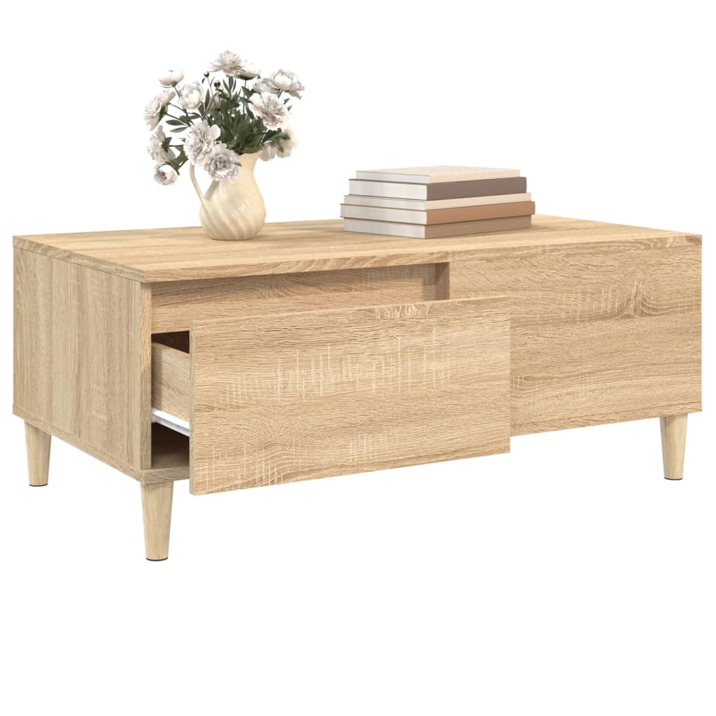 Coffee Table Sonoma Oak 90x50x36.5 cm Engineered Wood