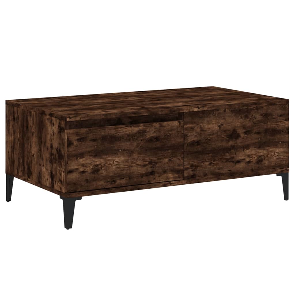 Coffee Table Smoked Oak 90x50x36.5 cm Engineered Wood