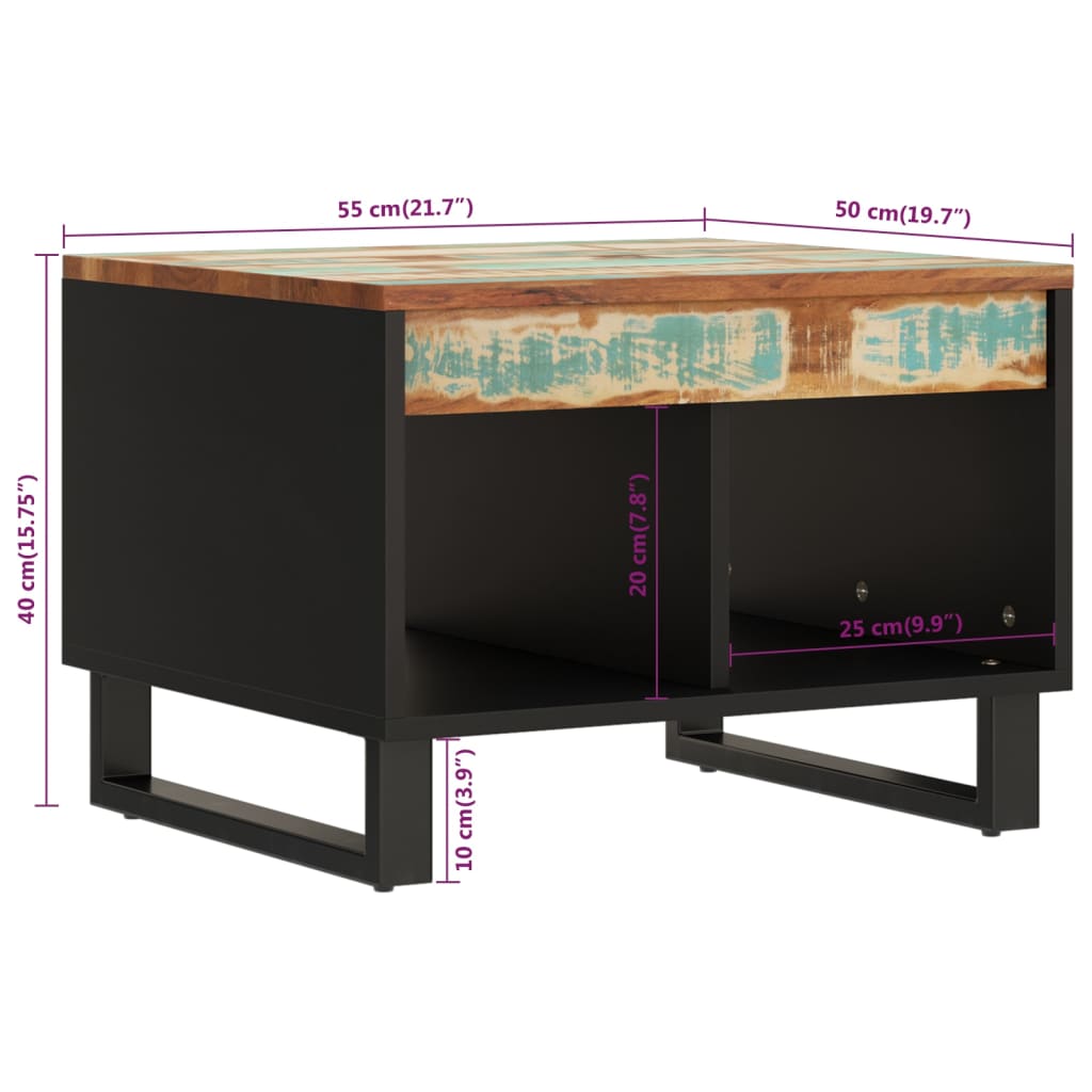 Coffee Table 55x50x40 cm Solid Wood Reclaimed