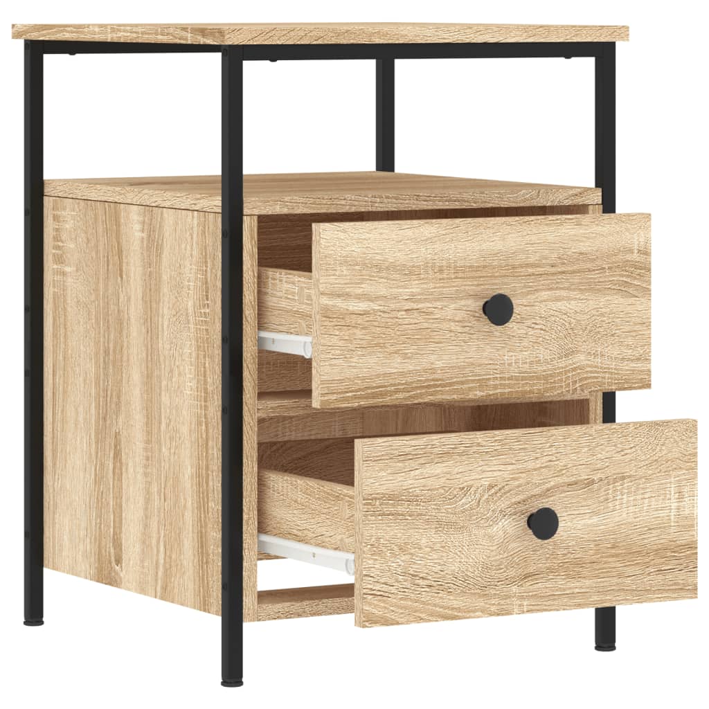 Bedside Cabinets 2 pcs Sonoma Oak 44x45x60 cm Engineered Wood